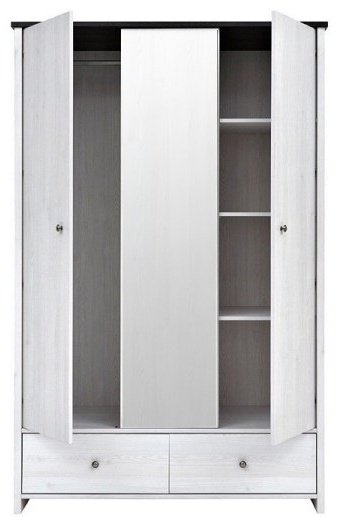 Распашной шкаф Гербор Порто SZF2D1L2S, 128.5x199.5х55.5 см, белый - ForteMarket Распашной шкаф Гербор Порто SZF2D1L2S, 128.5x199.5х55.5 см, белый купить,0