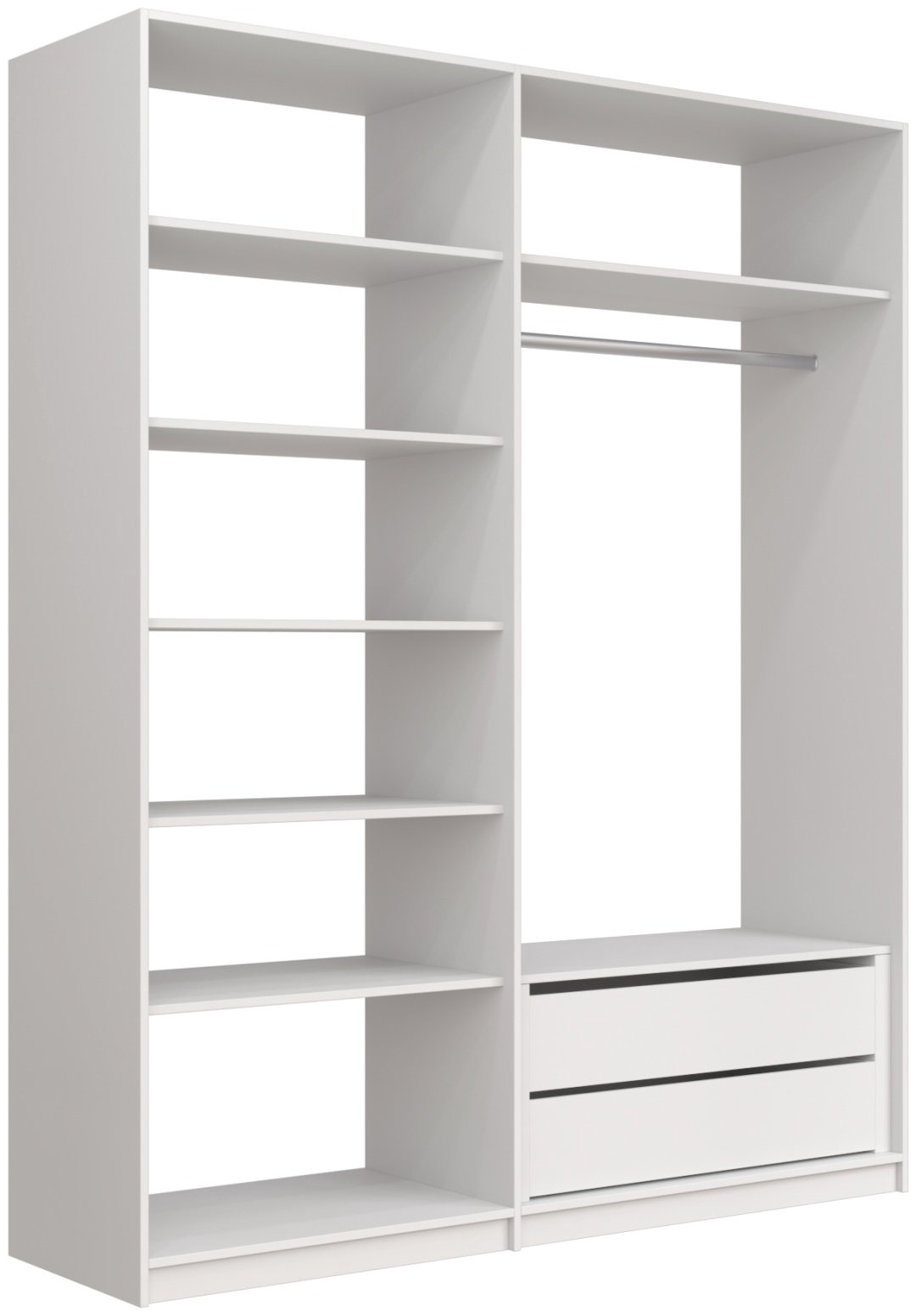 Модуль для гардероба Мебель Азии Локер 180x220х50.7см белый купить,NaN