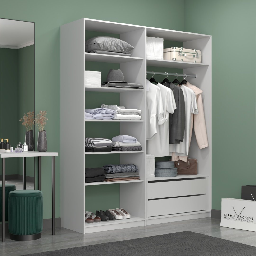Модуль для гардероба Мебель Азии Локер, 180x220х50.7 см, белый - ForteMarket Модуль для гардероба Мебель Азии Локер, 180x220х50.7 см, белый купить,0