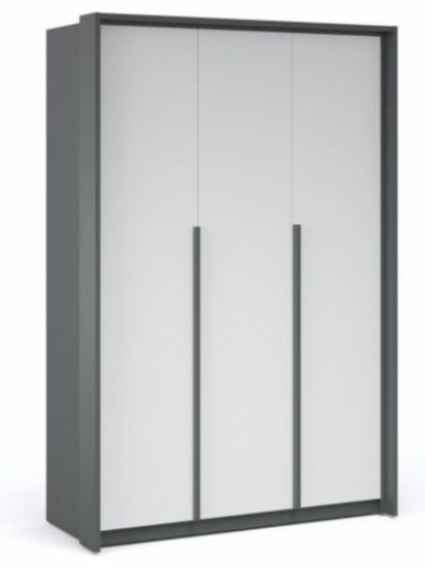 Распашной шкаф IMPERIAL Мишель 1068, 139x210х60.5 см, белый, серый