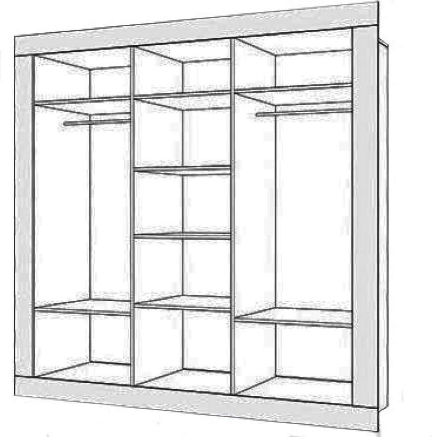 Шкаф-купе Берлин 2.2, 220.8x230х62 см, белый купить,NaN