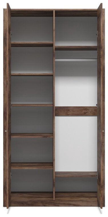 Распашной шкаф MySTAR Вирджиния, 101.8x197.7х58.6 см, коричневый купить,NaN