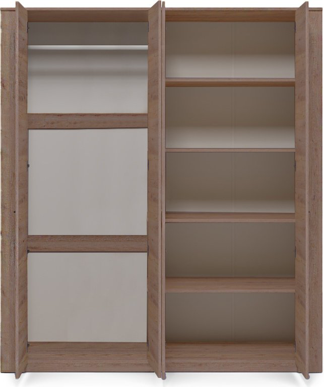 Распашной шкаф MySTAR Вирджиния 1820, 187.4x213х59 см, коричневый купить,NaN