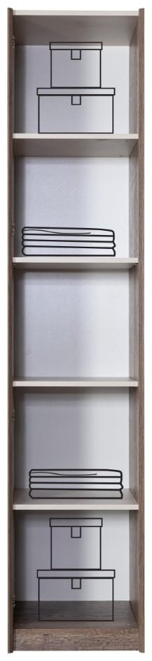 Распашной шкаф Роули, 49x230х59 см, коричневый - ForteMarket Распашной шкаф Роули, 49x230х59 см, коричневый купить,0