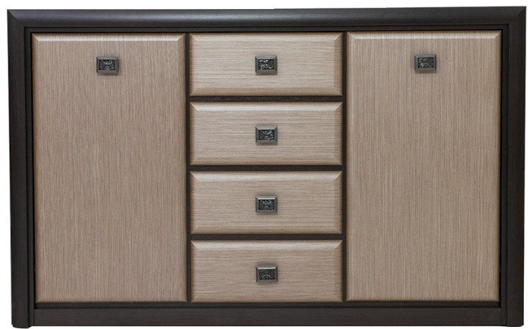 Комод без бренда КОМ2D4S 150x40x94см коричневый купить,NaN