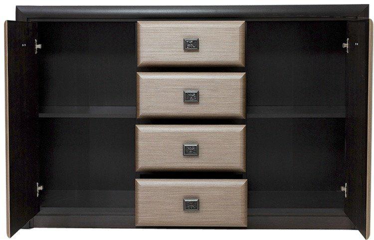Комод без бренда КОМ2D4S 150x40x94см коричневый купить,NaN