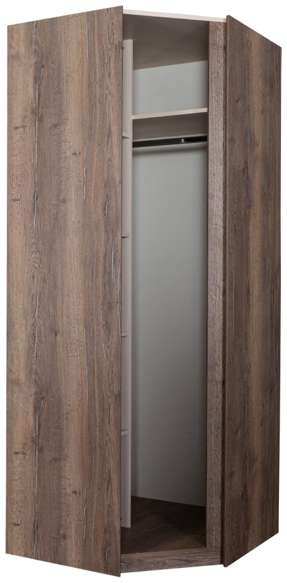 Шкаф угловой Роули, 92x230х92 см, коричневый купить,0