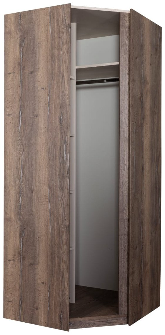 Шкаф угловой Роули, 92x230х92 см, коричневый купить,NaN