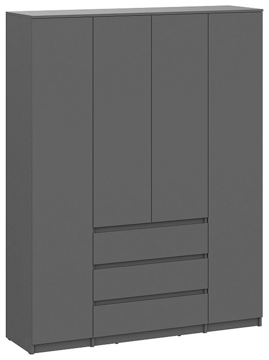 Распашной шкаф СВ Мебель Денвер, 160.1x205.2х46.2 см, графит - ForteMarket Распашной шкаф СВ Мебель Денвер, 160.1x205.2х46.2 см, графит купить,0