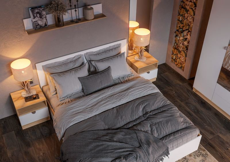 Кровать Стендмебель Юкки КР 1600 160x200см белая купить,NaN