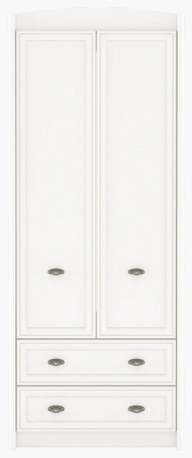 Распашной шкаф BRW Салерно SZF2D2S, 87x220х58 см, белый