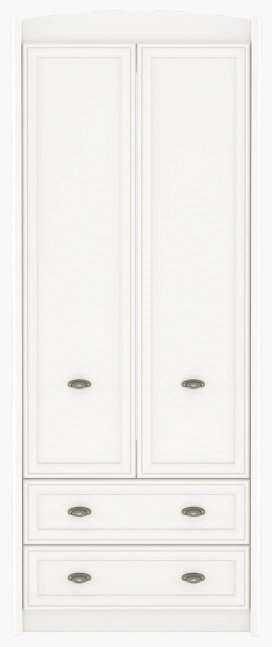 Распашной шкаф BRW Салерно SZF2D2S, 87x220х58 см, белый купить,NaN
