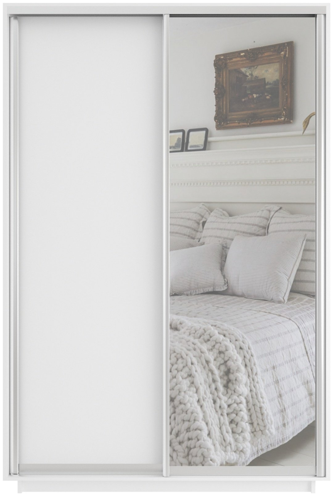 Шкаф-купе Мебель Азии Экспресс 2-140, 140x220х60 см, белый - ForteMarket Шкаф-купе Мебель Азии Экспресс 2-140, 140x220х60 см, белый купить,0