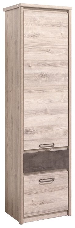 Распашной шкаф ANREX Джаз 2D1S, 56.5x210х40.5 см, коричневый