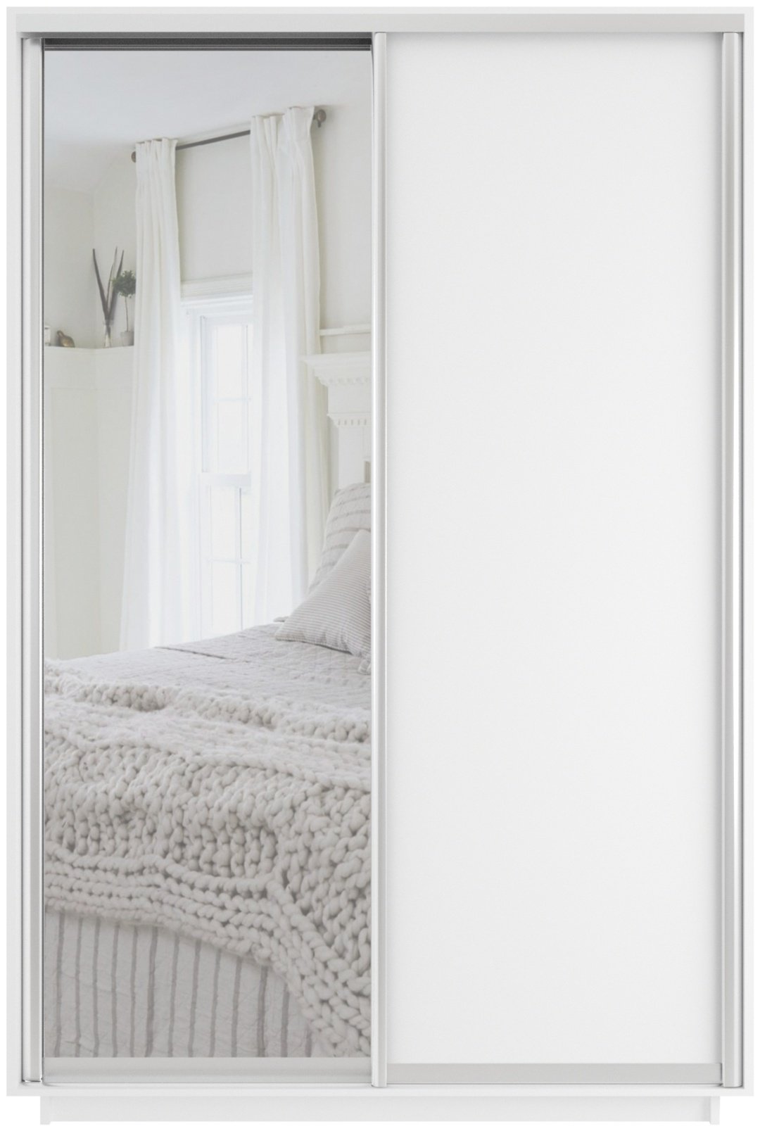 Шкаф-купе Мебель Азии Экспресс 2-140, 140x220х60 см, белый - ForteMarket Шкаф-купе Мебель Азии Экспресс 2-140, 140x220х60 см, белый купить,0