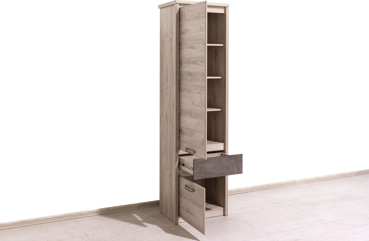 Распашной шкаф ANREX Джаз 2D1S, 56.5x210х40.5 см, коричневый купить,0