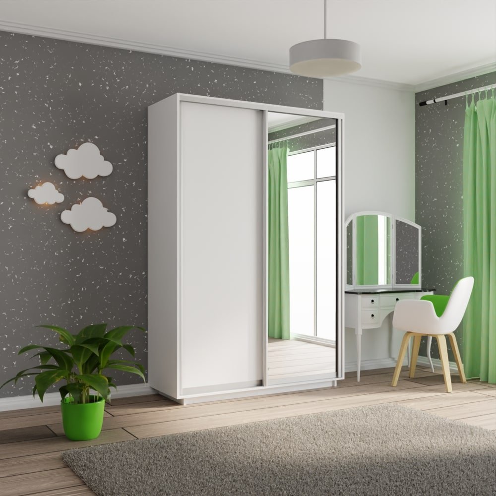 Шкаф-купе Мебель Азии Экспресс 2-140, 140x220х60 см, белый - ForteMarket Шкаф-купе Мебель Азии Экспресс 2-140, 140x220х60 см, белый купить,0