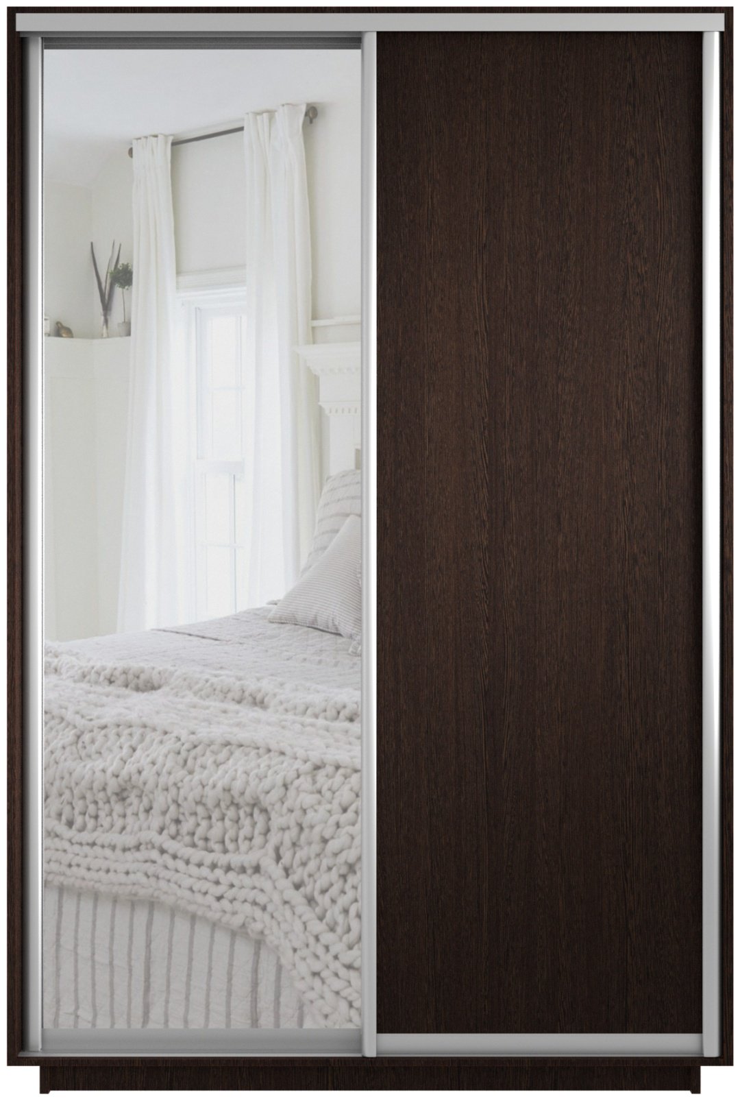 Шкаф-купе Мебель Азии Экспресс, 120x240х60.1 см, темно-коричневый - ForteMarket Шкаф-купе Мебель Азии Экспресс, 120x240х60.1 см, темно-коричневый купить,0