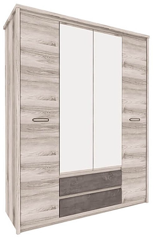 Распашной шкаф ANREX 4DG2S Z найбори Оникс 166.6x210х59.3см коричневый купить,NaN