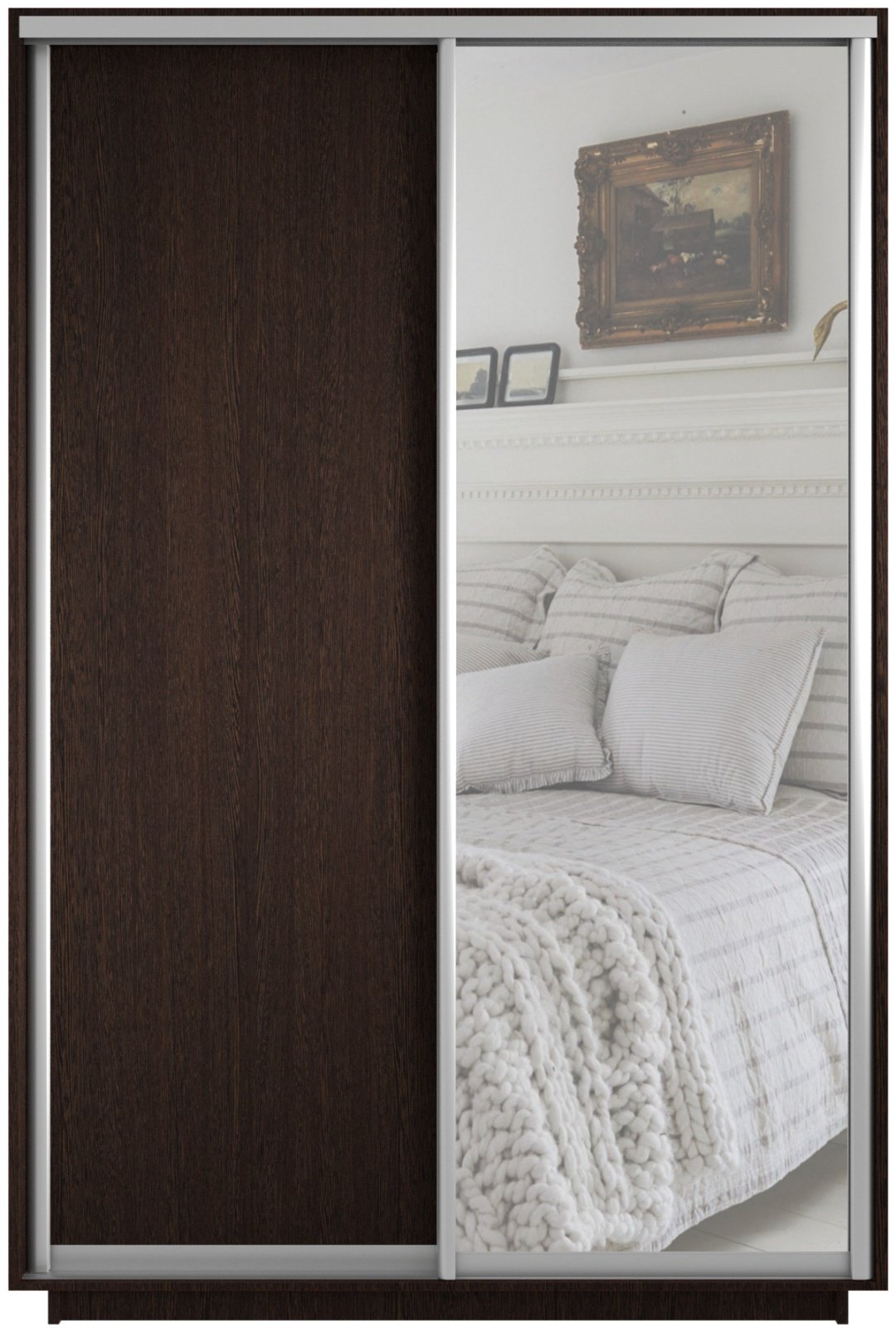 Шкаф-купе Мебель Азии Экспресс, 120x240х60.1 см, темно-коричневый - ForteMarket Шкаф-купе Мебель Азии Экспресс, 120x240х60.1 см, темно-коричневый купить,0