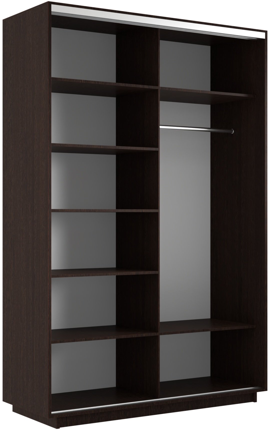 Шкаф-купе Мебель Азии Экспресс, 120x240х60.1 см, темно-коричневый - ForteMarket Шкаф-купе Мебель Азии Экспресс, 120x240х60.1 см, темно-коричневый купить,0
