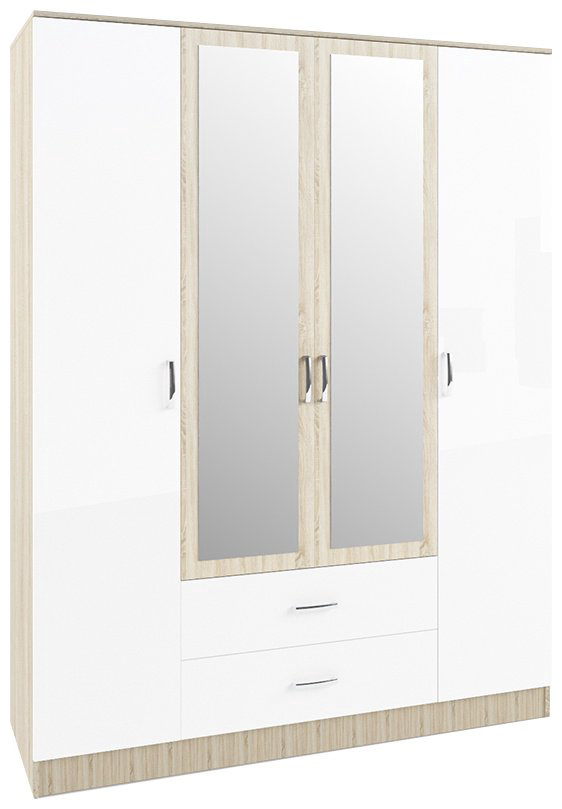 Шкаф распашной ДСВ Софи 160x210х54см белый купить,NaN