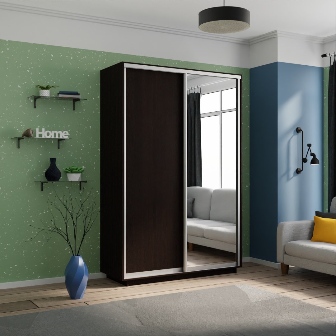 Шкаф-купе Мебель Азии Экспресс, 120x240х60.1 см, темно-коричневый - ForteMarket Шкаф-купе Мебель Азии Экспресс, 120x240х60.1 см, темно-коричневый купить,0