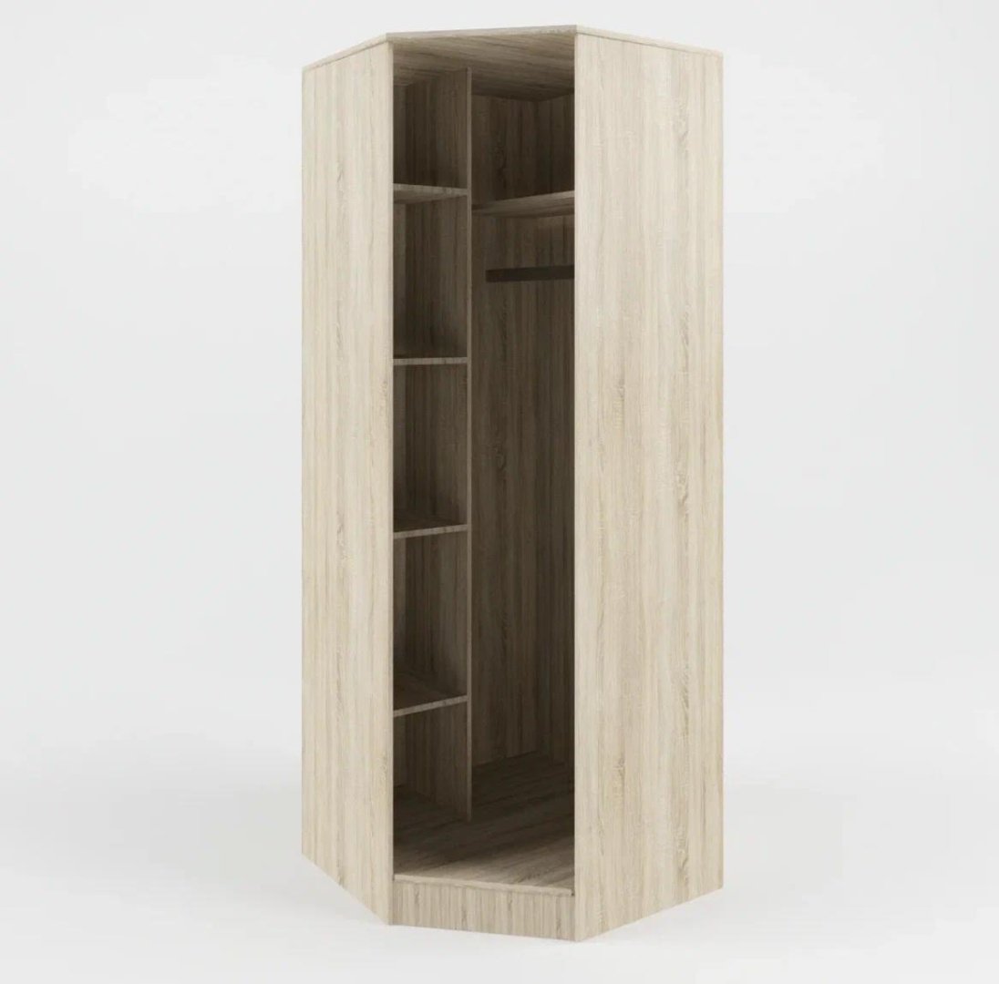 Шкаф угловой ДСВ Софи, 85.6x210х85.6 см, белый - ForteMarket Шкаф угловой ДСВ Софи, 85.6x210х85.6 см, белый купить,0