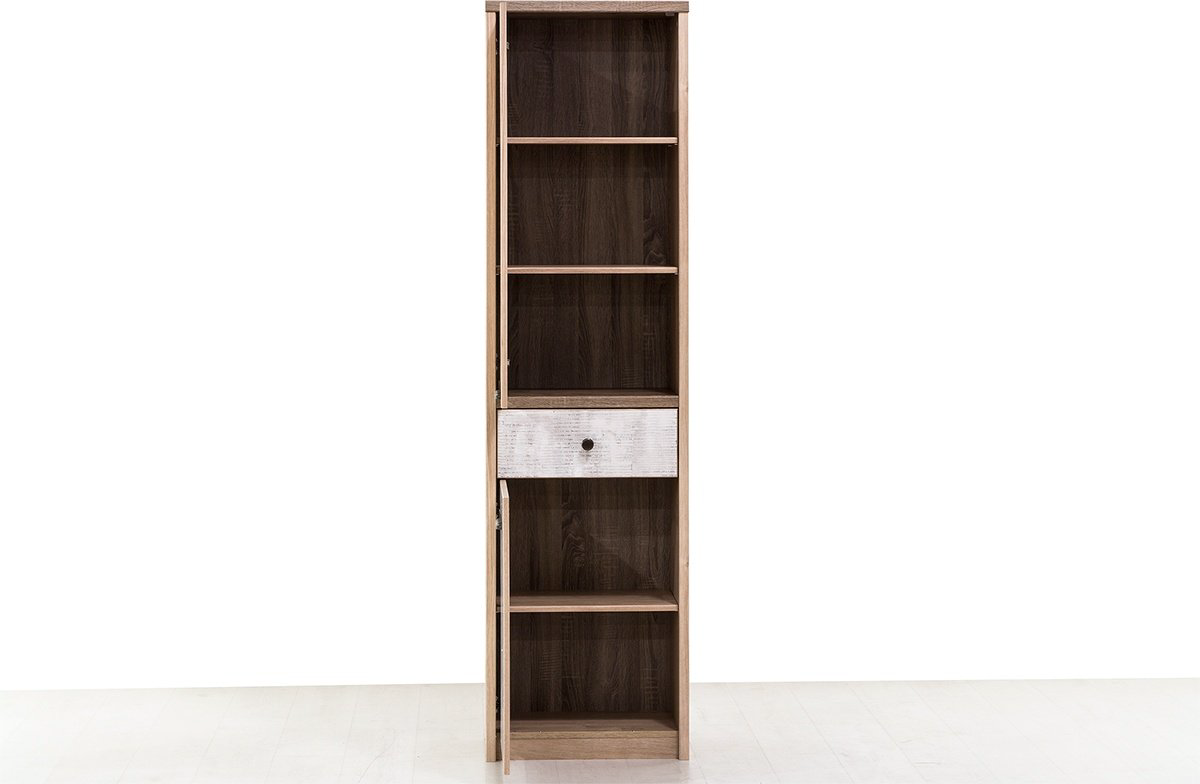 Распашной шкаф ANREX Дизель 2D1S/D2, 55.8x210х36.2 см, коричневый купить,NaN
