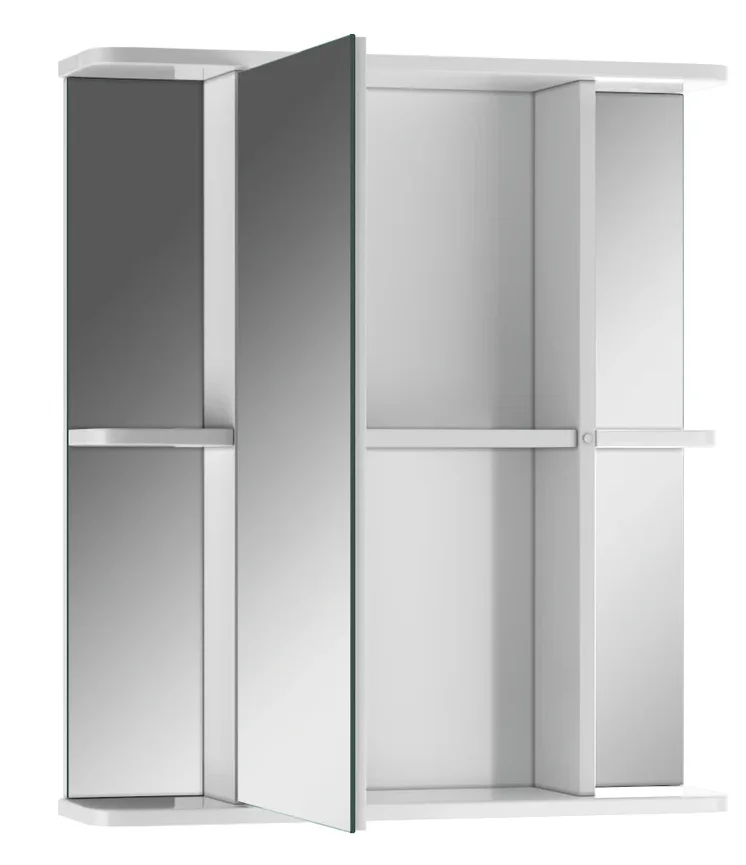 Шкаф-зеркало Айсберг Норма 2-60 61.7х70х15.7см белый купить,45100