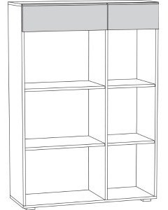 Комод МОБИ 90x35x129 см, ЛДСП, Лайн 13.121 купить,0