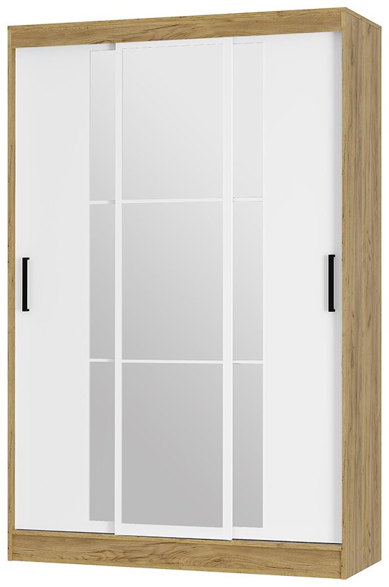 Шкаф-купе BTS Тайм, 131x200х50 см, белый, золотистый купить,0