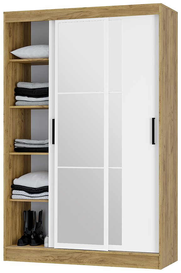Шкаф-купе BTS Тайм, 131x200х50 см, белый, золотистый - ForteMarket Шкаф-купе BTS Тайм, 131x200х50 см, белый, золотистый купить,NaN