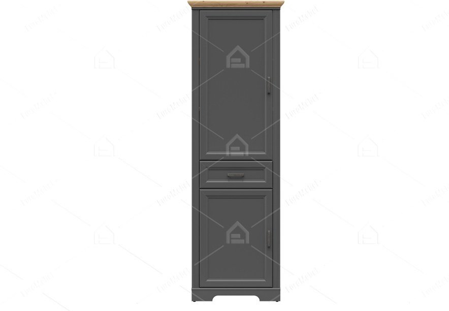 Распашной шкаф BRW Брест Жасмин REG2D1S, 65.5x204х41 см, серый купить,NaN