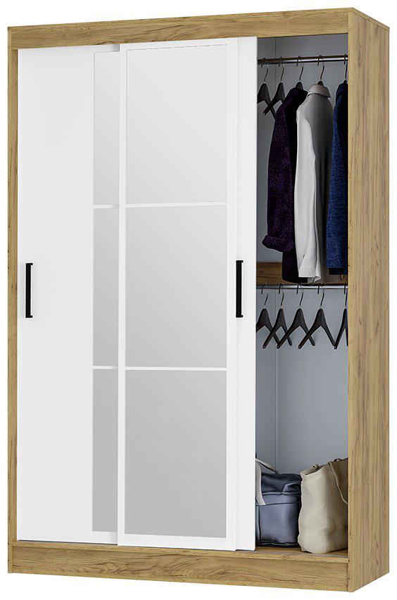 Шкаф-купе BTS Тайм, 131x200х50 см, белый, золотистый - ForteMarket Шкаф-купе BTS Тайм, 131x200х50 см, белый, золотистый купить,NaN