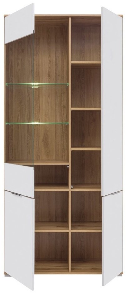 Распашной шкаф Гербор Злата, 90x195х41 см, коричневый, белый купить,NaN