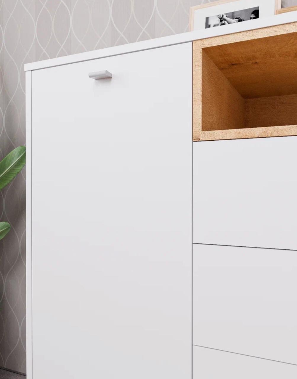 Комод ДСВ Ланс, 149.2x43x100.5 см, белый, бежевый - ForteMarket Комод ДСВ Ланс, 149.2x43x100.5 см, белый, бежевый купить,0