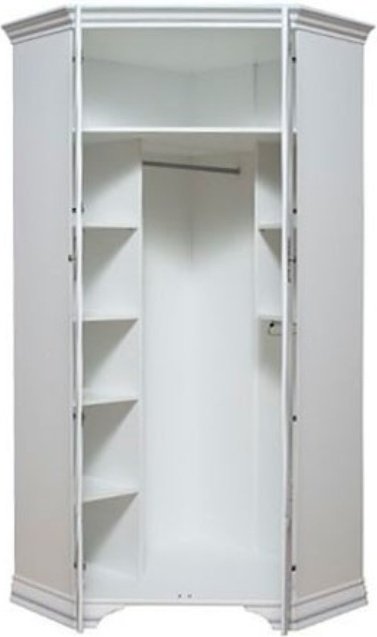 Шкаф угловой Гербор Кентуки SZFN2D, 98x217х98 см, белый купить,NaN