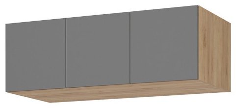 Шкаф антресольный Стендмебель Лион АН 02, 120x40х55 см, серый, коричневый