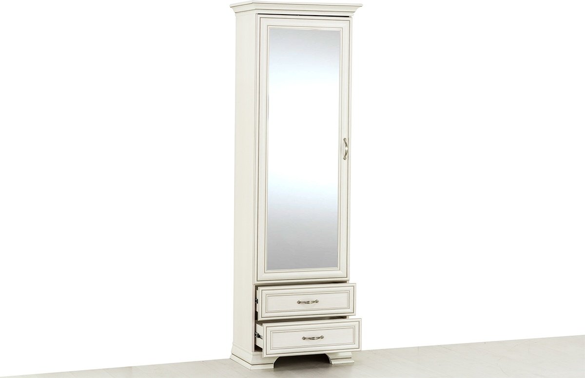 Распашной шкаф ANREX Тиффани 1Z2S, 69x212.1х39.6 см, бежевый купить,0