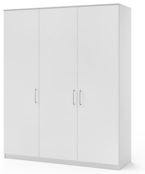 Распашной шкаф Мебель Азии Медина 3Д, 180.2x221.6х60 см, белый купить,NaN