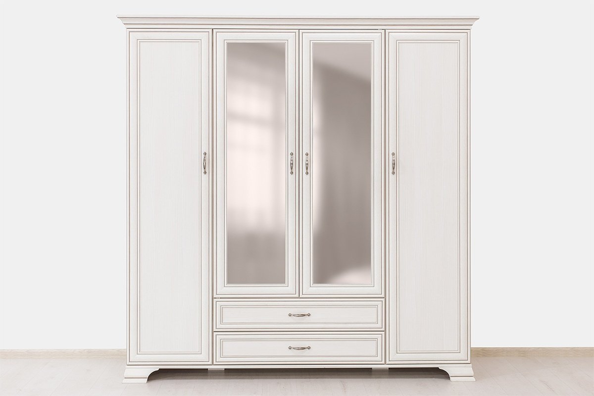 Распашной шкаф ANREX Тиффани 4D2SZ, 209x212х62 см, бежевый