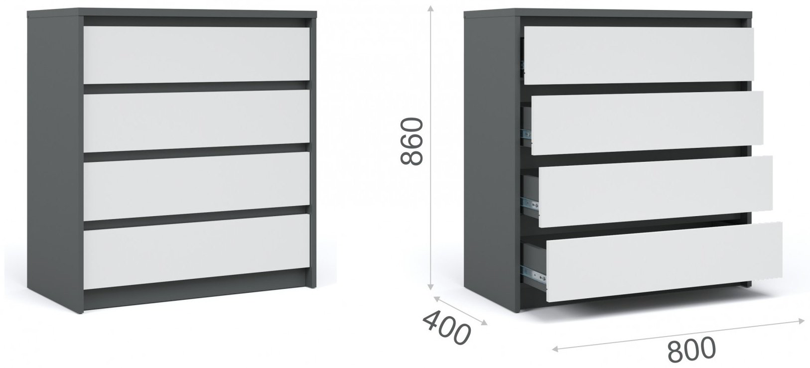 Комод Imperial Мишель 80x40x86см черный купить,NaN