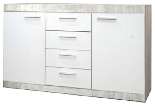Комод Гербор Кетлин KOM2D4S, 118.3x35x83 см, белый купить,NaN