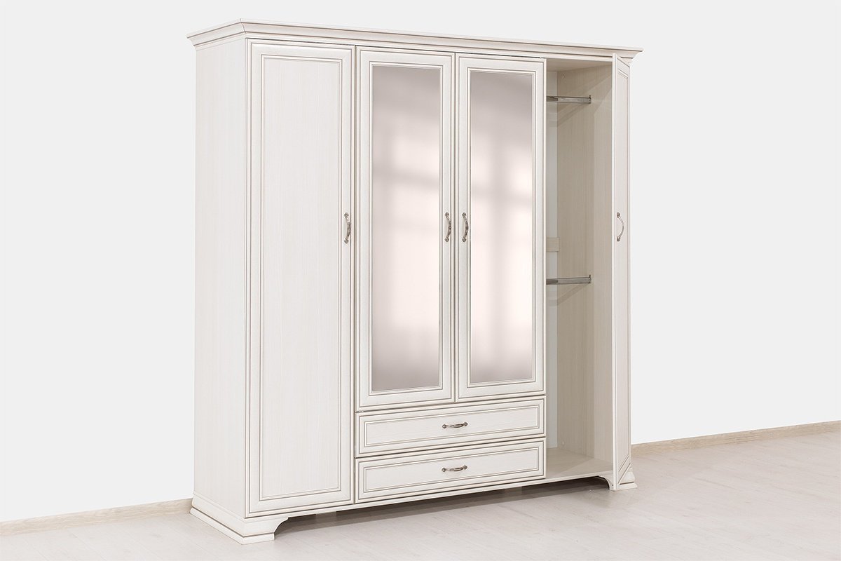 Распашной шкаф ANREX Тиффани 4D2SZ, 209x212х62 см, бежевый - ForteMarket Распашной шкаф ANREX Тиффани 4D2SZ, 209x212х62 см, бежевый купить,0