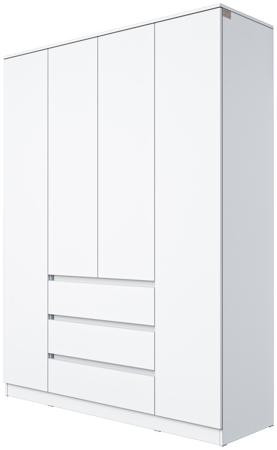 Распашной шкаф Мебель Азии Мори, 160.6x210х50 см, белый