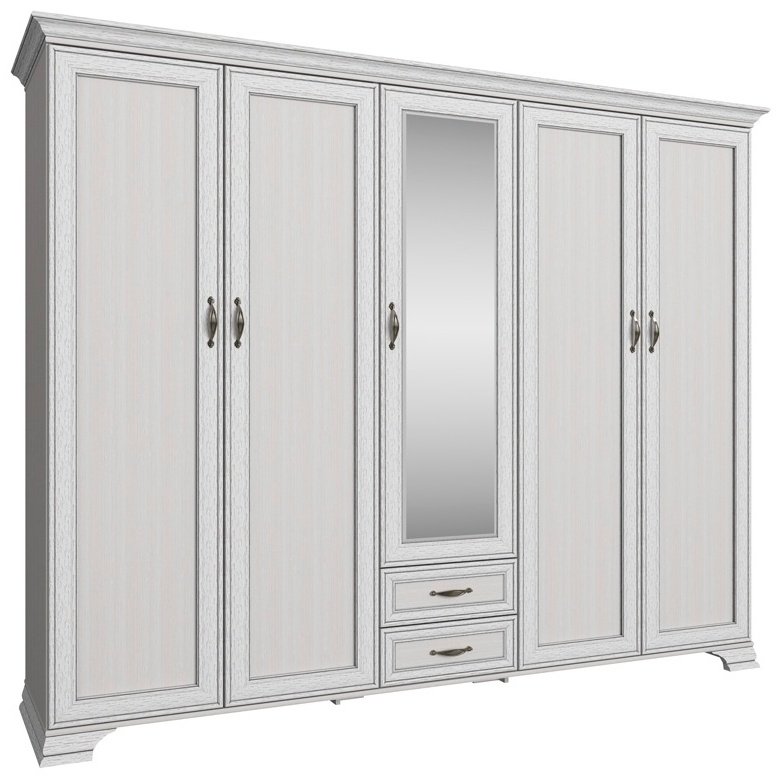 Распашной шкаф ANREX Тиффани 5DG2S Z, 259x212.1х64.1 см, белый купить,NaN