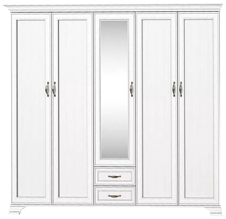 Распашной шкаф ANREX Тиффани 5DG2S Z, 259x212.1х64.1 см, белый купить,NaN
