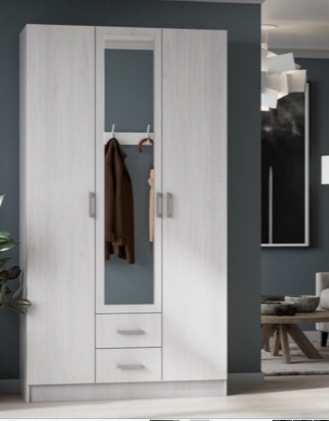 Распашной шкаф Стендмебель Трио, 120x220х49.6 см, серый - ForteMarket Распашной шкаф Стендмебель Трио, 120x220х49.6 см, серый купить,0