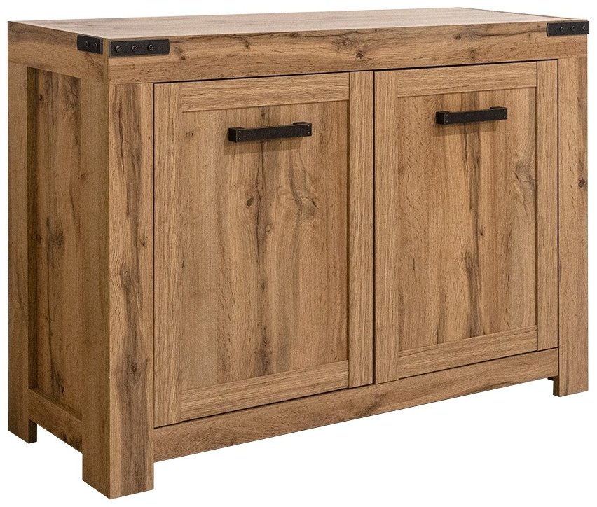 Комод ANREX Мортиз 2Д, 112.6x40.1x84 см, ЛДСП, МДФ, коричневый
